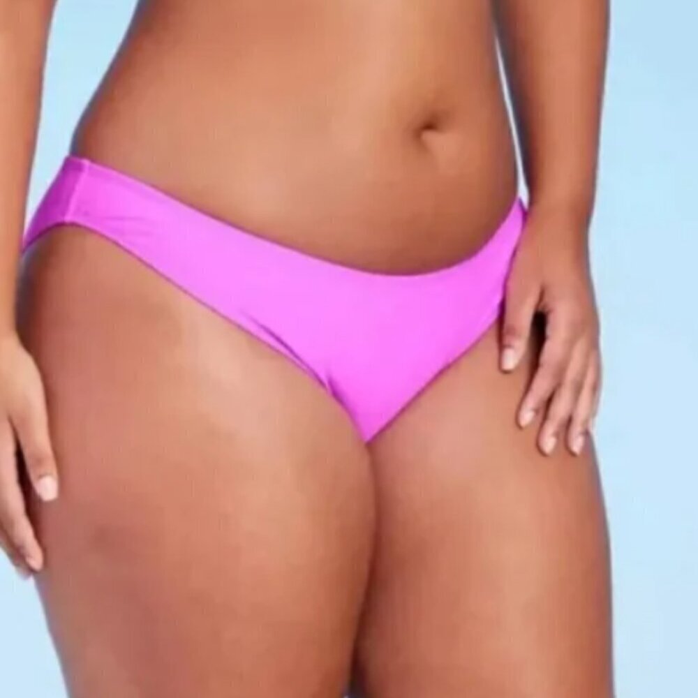 NWT Wild Fable Hot Orchid Cheeky Low Rise Bikini Bottom -Size XXS - Picture 3 of 4